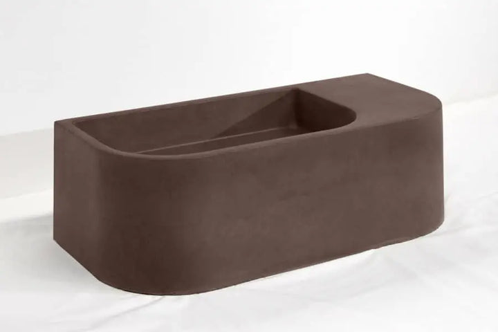 Flyta Concrete Wall Hung Basin - Left or Right Hand Basin Concrete Republic