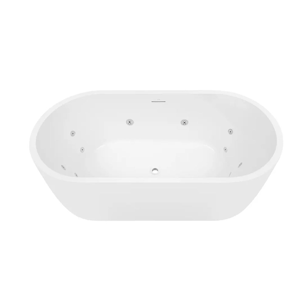 ELISI 1700 FREESTANDING acrylic SPA BATH 14-JETS with overflow Decina