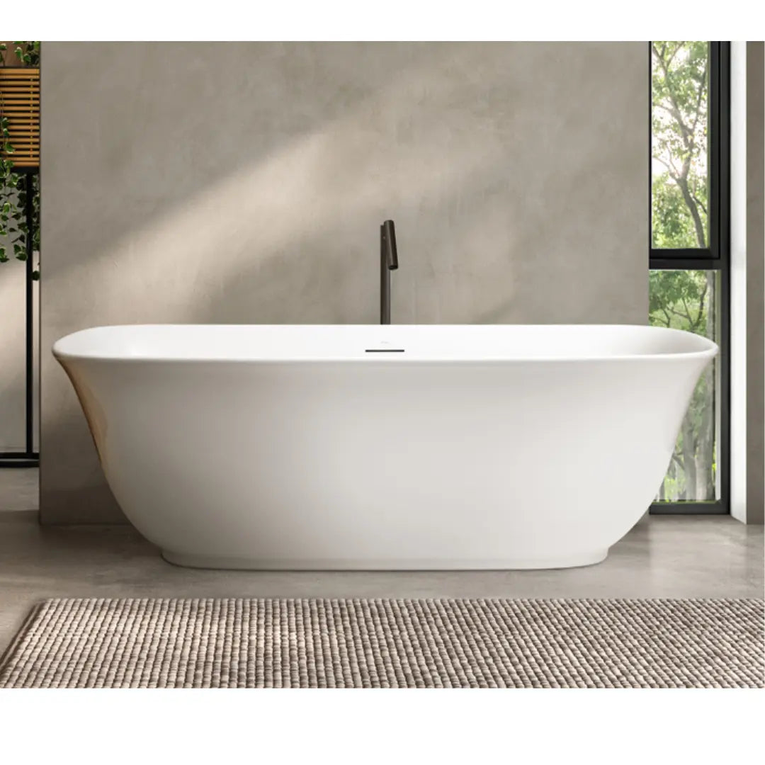 Lola 1700mm Freestanding acrylic Bath with overflow Decina
