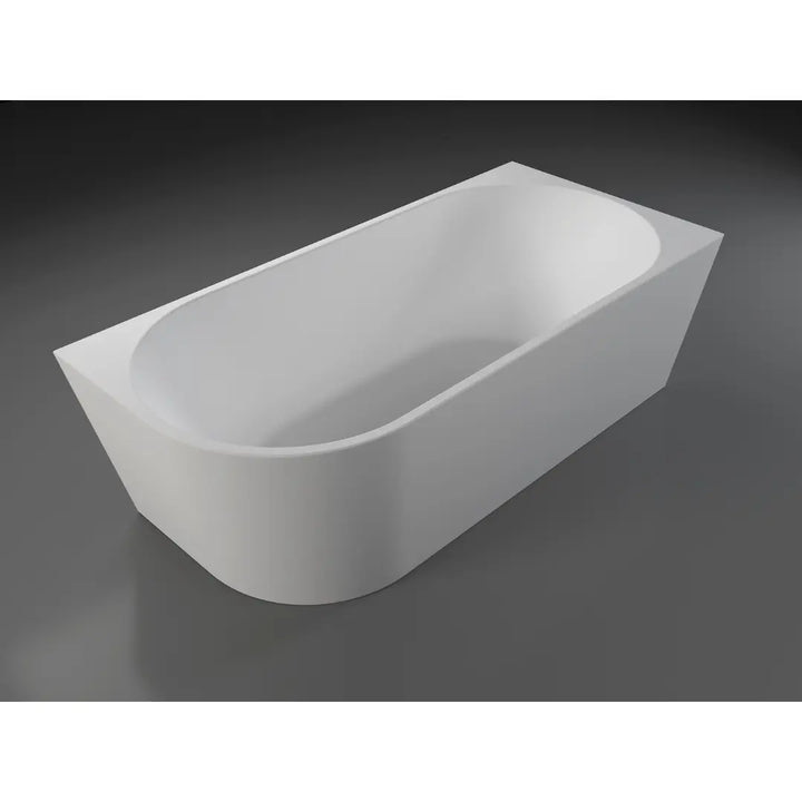 Cirna 1500 / 1700mm ACRYLIC CORNER FREESTANDING BATH with overflow - matte white Millennium