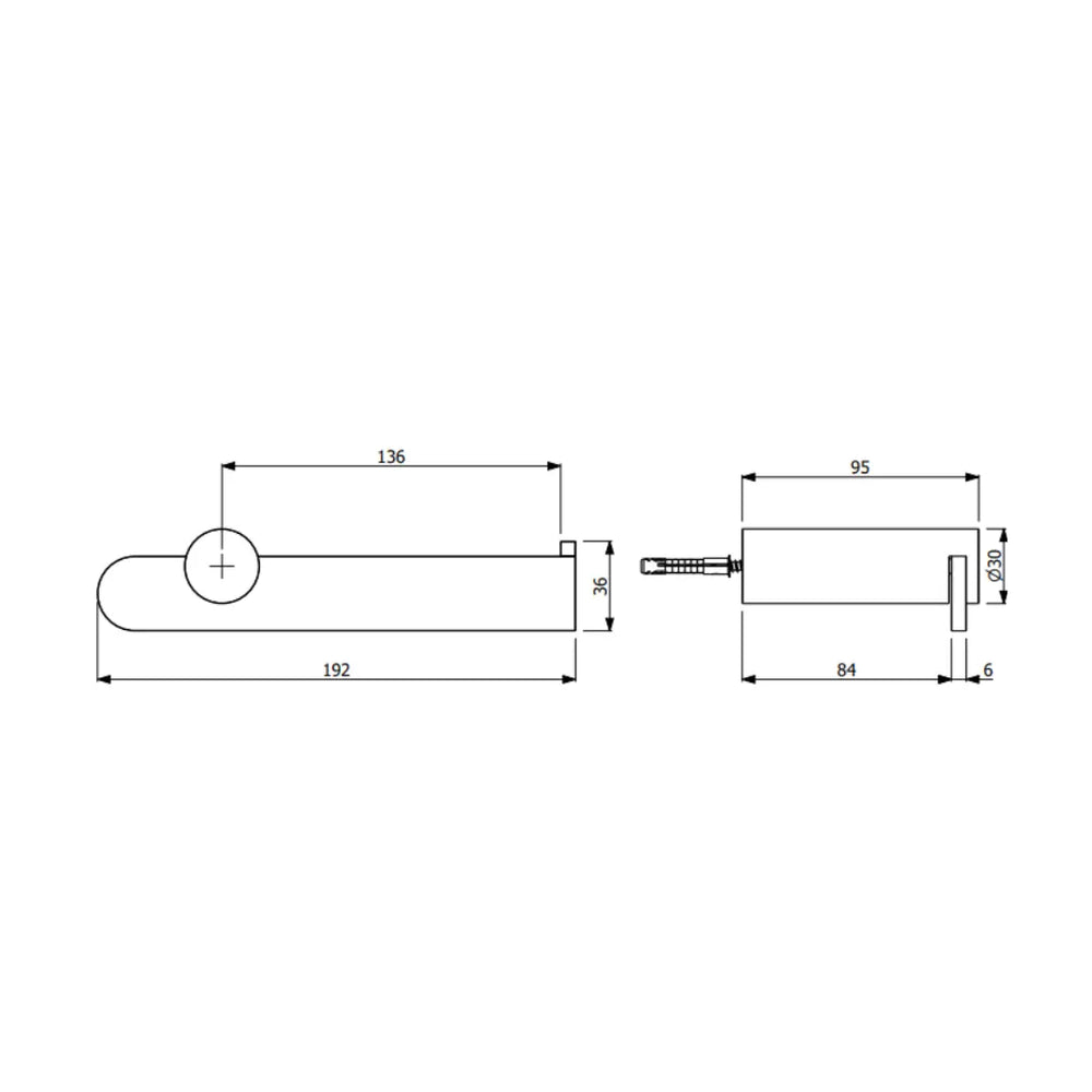 Piazza Toilet Roll Holder Abey
