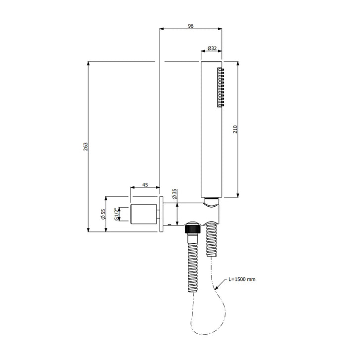 Piazza Handshower Set Abey