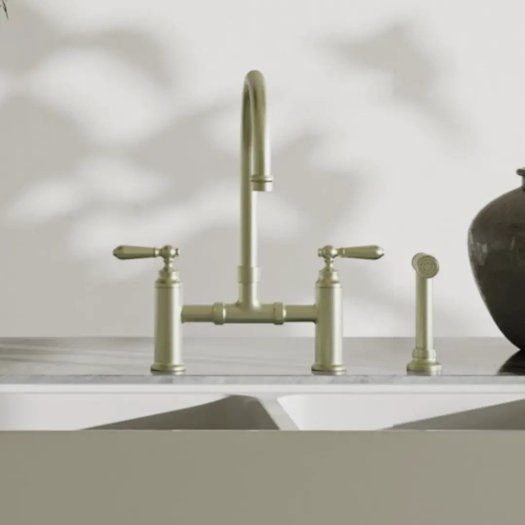 York Bridge Kitchen Set With Hand Spray Nero tapware