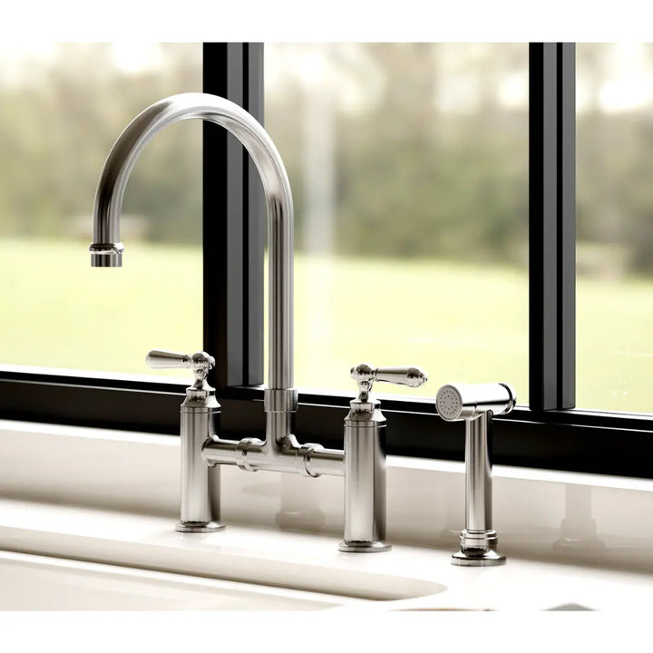 York Bridge Kitchen Set With Hand Spray Nero tapware