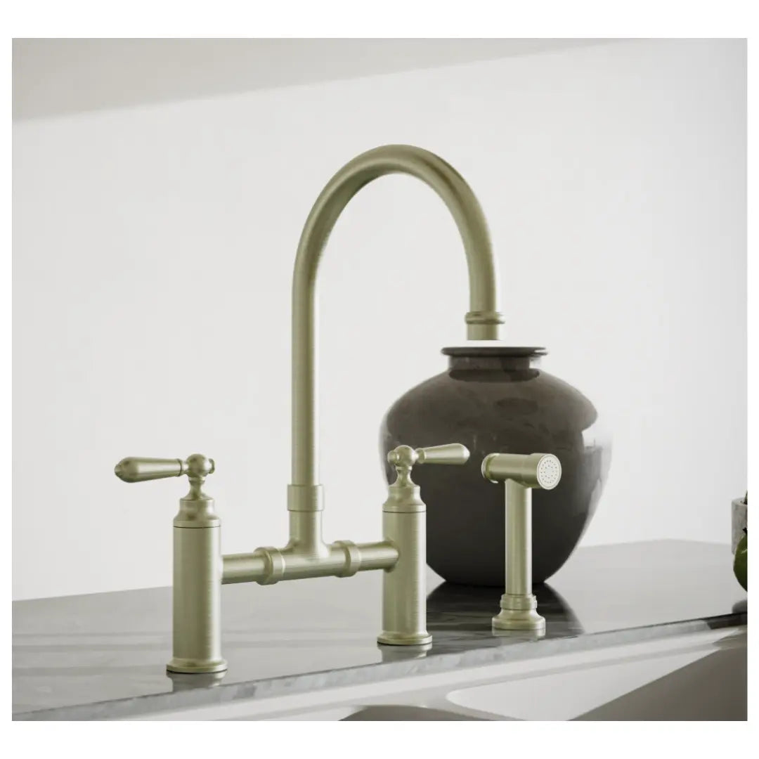York Bridge Kitchen Set With Hand Spray Nero tapware