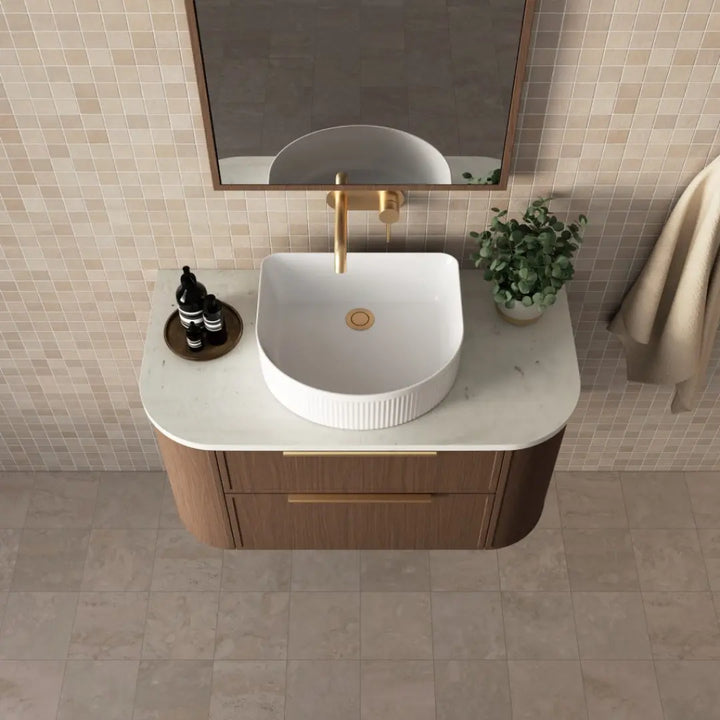 Reef Vanity with top and basin - wall hung or freestanding Marquis