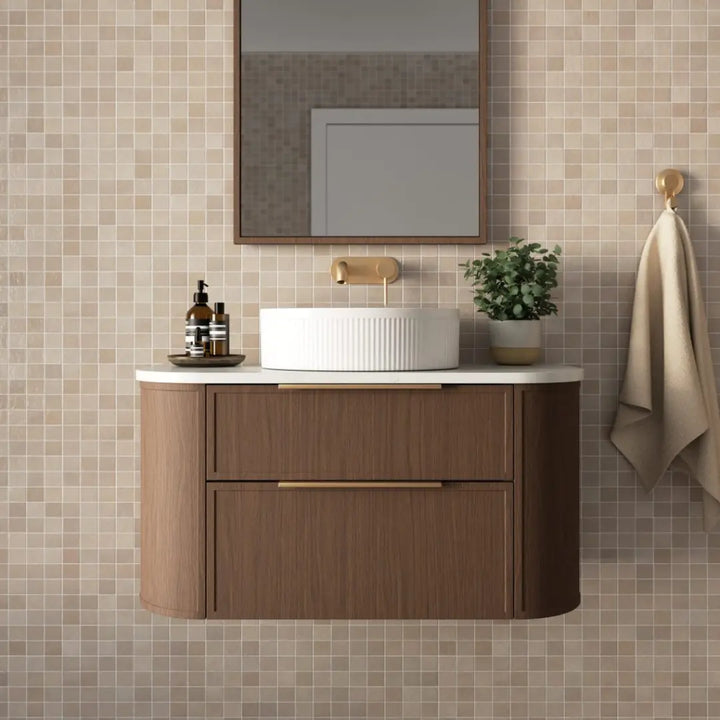 Reef Vanity with top and basin - wall hung or freestanding Marquis