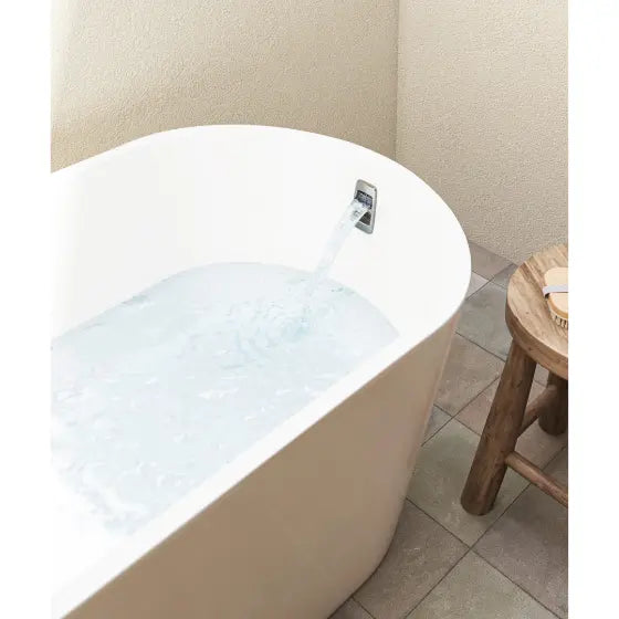 Arko 120 bath with Smartfill system - White Matte Acrylic with Overflow Seima