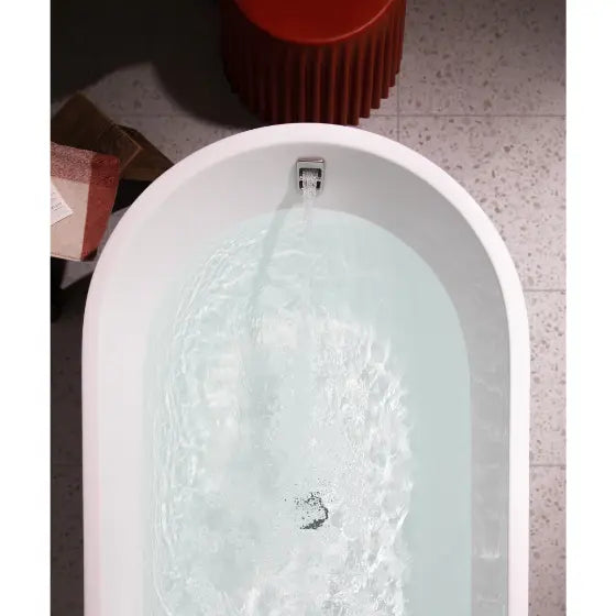Arko 120 bath with Smartfill system - White Matte Acrylic with Overflow Seima