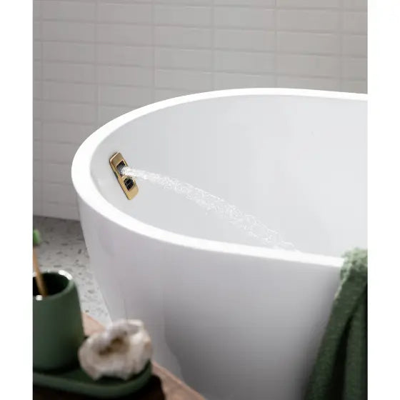 Arko 120 bath with Smartfill system - White Matte Acrylic with Overflow Seima
