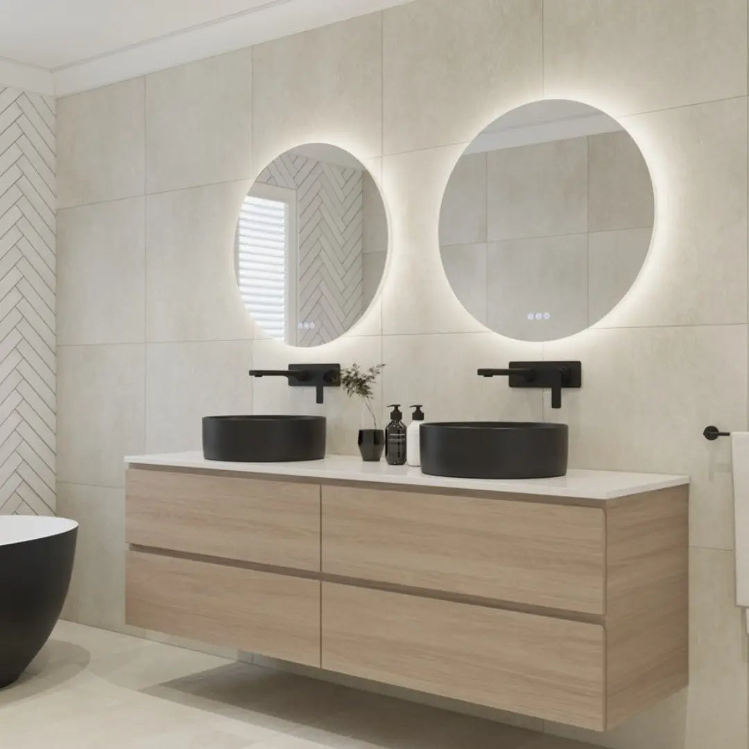 FLESS Led Mirror 600mm, 800mm, 1000mm and 1200mm Radiant Heating
