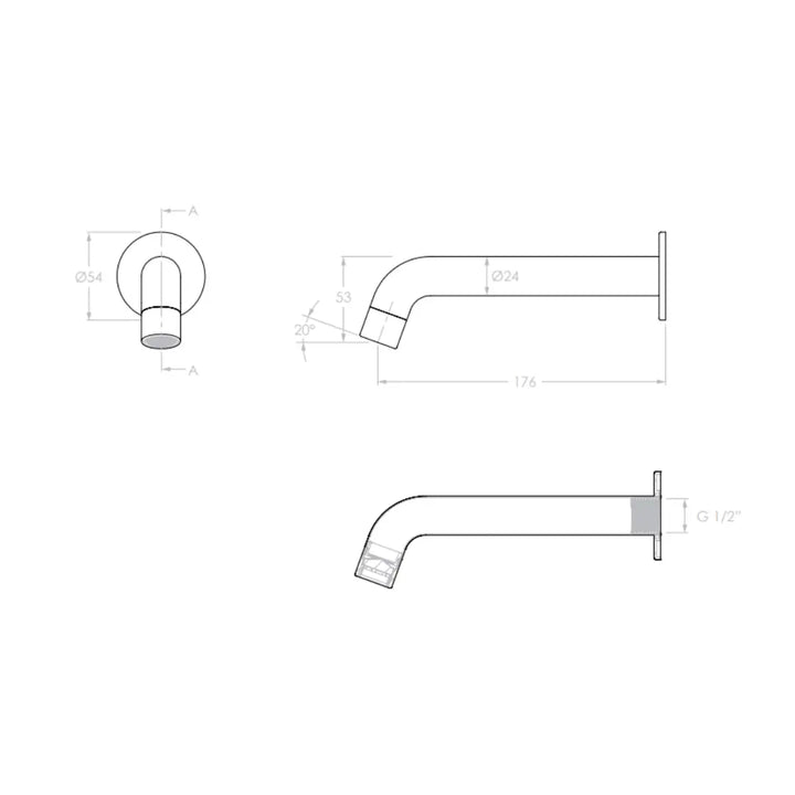 Soul Wall Spout 176mm ADP