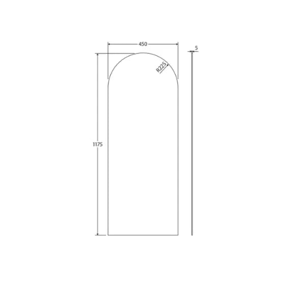 Arch Mirror, 450 x 1175mm Fienza