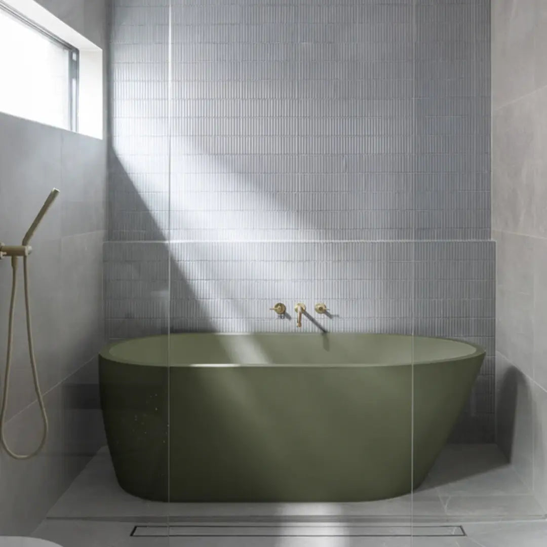 Juno Concrete Bathtub 1690mm Nood Co.