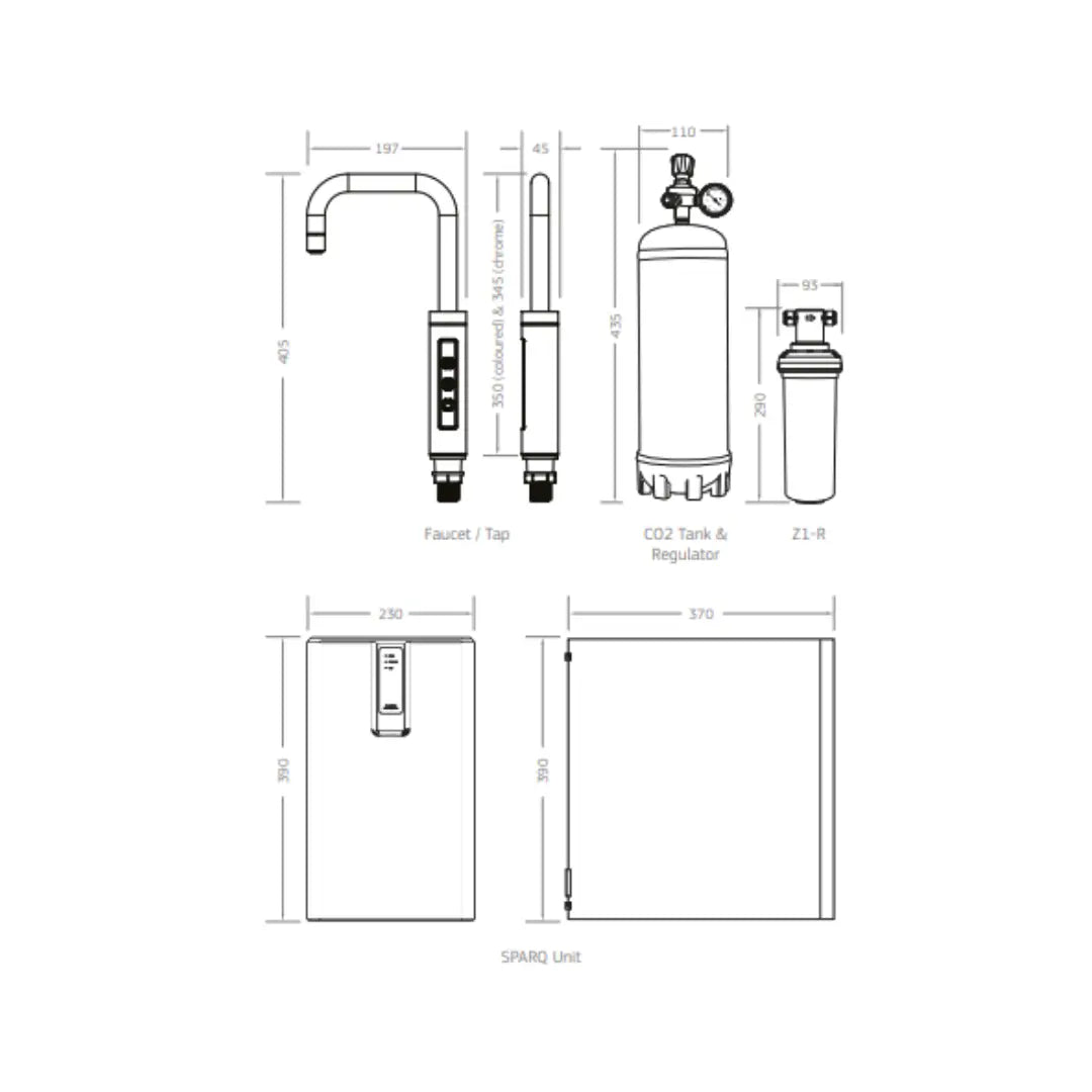Sparq S5 Sparkling, chilled &amp; ambient water Puretec