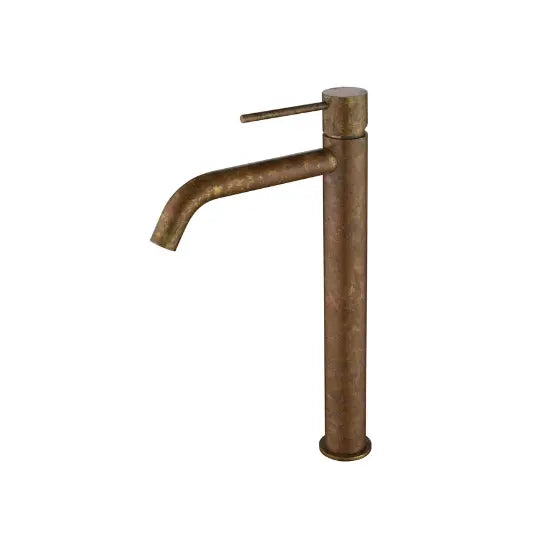 Mica Living Brass Curved Tall Basin Mixer - Accelerated Bella Vista
