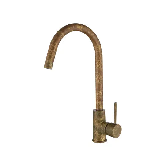 Mica Living Brass Gooseneck Sink Mixer - Accelerated Bella Vista