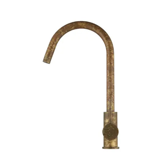 Mica Living Brass Gooseneck Sink Mixer - Accelerated Bella Vista