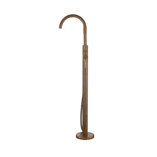 Mica Living Brass Freestanding Bath Mixer with Hand Shower - Accelerated Bella Vista