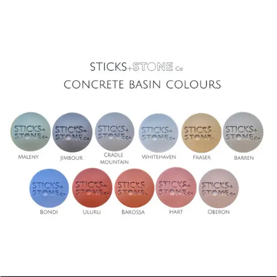 Concrete Half Moon Rugged Basin Sticks and Stone Co