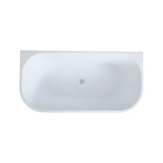 Elivia Matte Black &amp; Matte White Back to Wall freestanding acrylic bath 1500 or 1700mm Ceramic Exchange