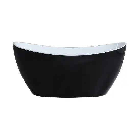 Evie Matte Black &amp; Matte White freestanding acrylic bath 1500 or 1660mm Ceramic Exchange