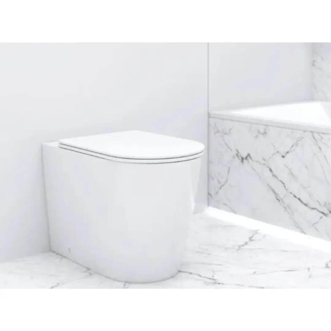 Sora Tornado Extra Height Wall Faced Pan & UF Slim Seat White Vellano