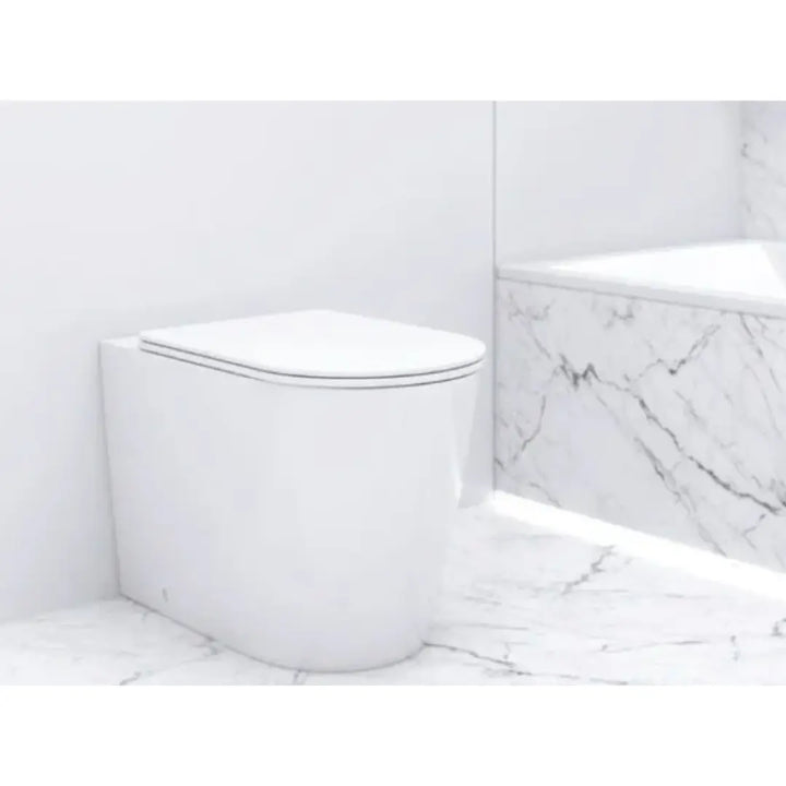 Sora Tornado Extra Height Wall Faced Pan &amp; UF Slim Seat White Vellano