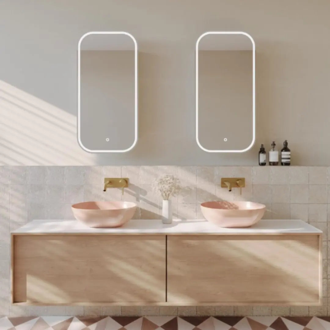 Piazza LED Rectangle Shaving Cabinet with optional frame Remer