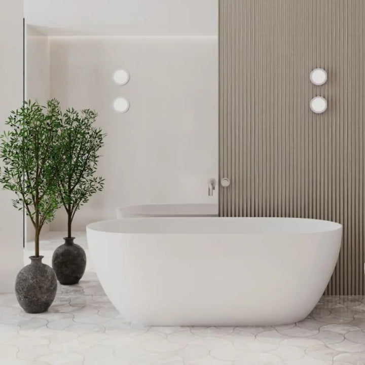 Polino 1600 Freestanding acrylic Bath Matte White Vellano