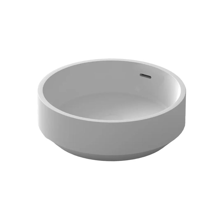 Venn 420 Round Above Counter Basin with overflow - Matte White solid surface Streamline Products
