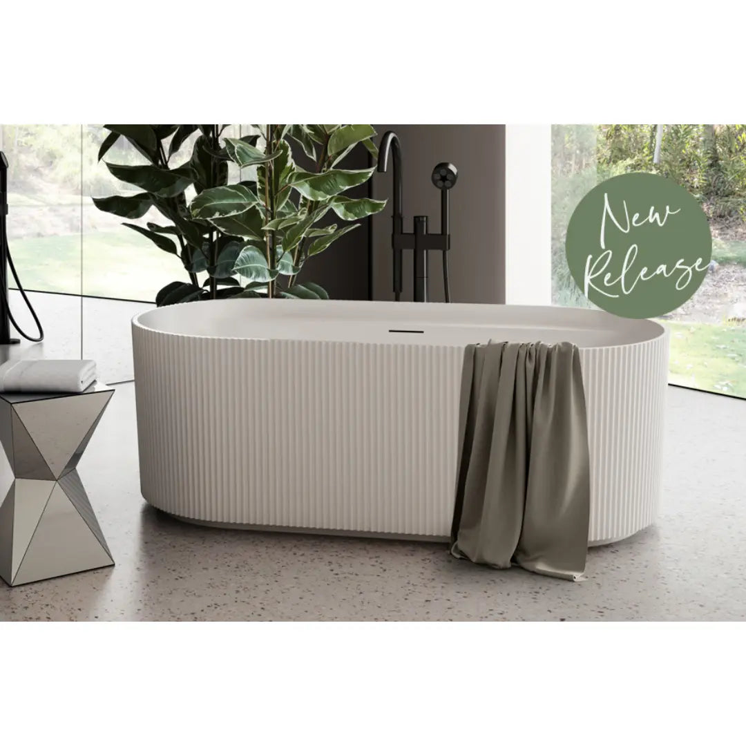 Viva 1500 / 1700 Freestanding matte white Bath with Integrated Overflow Decina