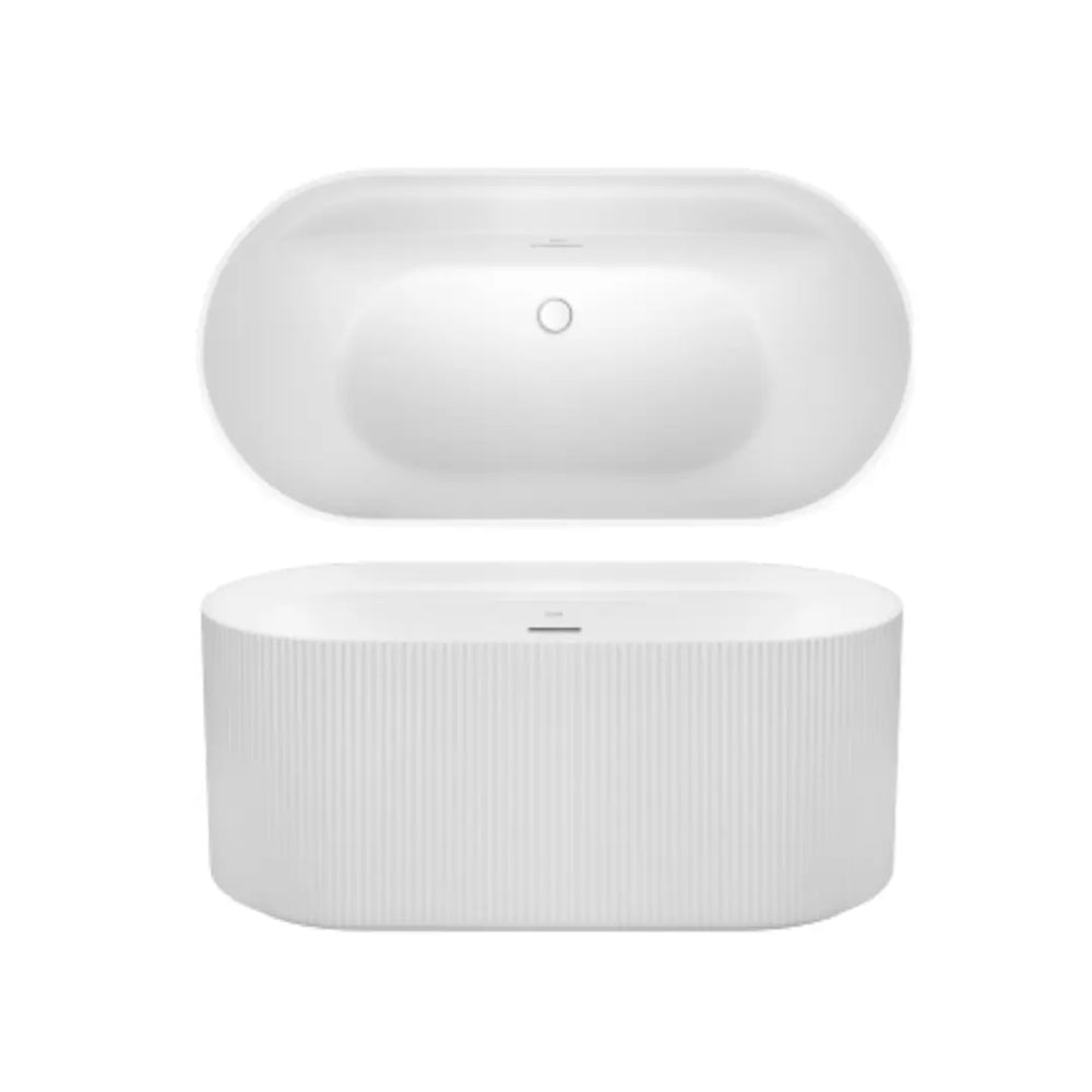 Viva 1500 / 1700 Freestanding matte white Bath with Integrated Overflow Decina