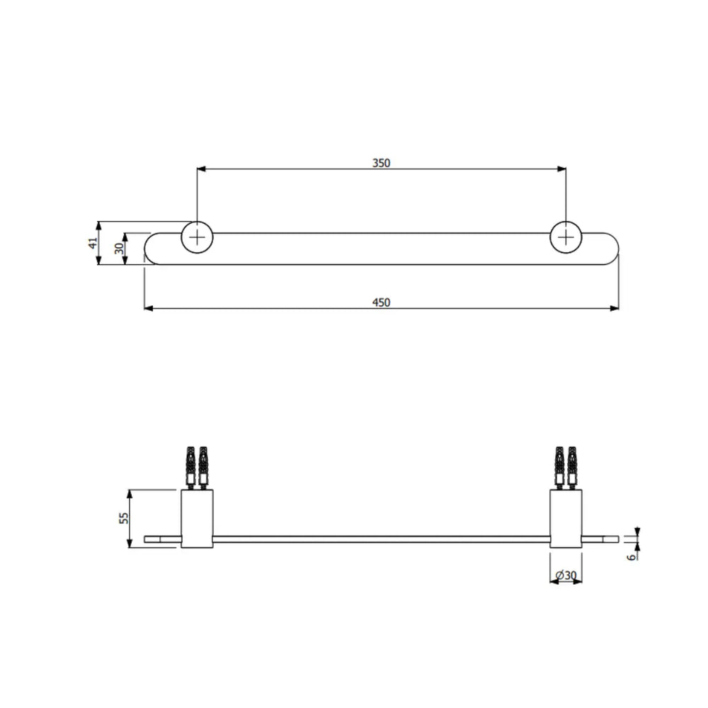 Piazza Towel Rail 45cm Abey