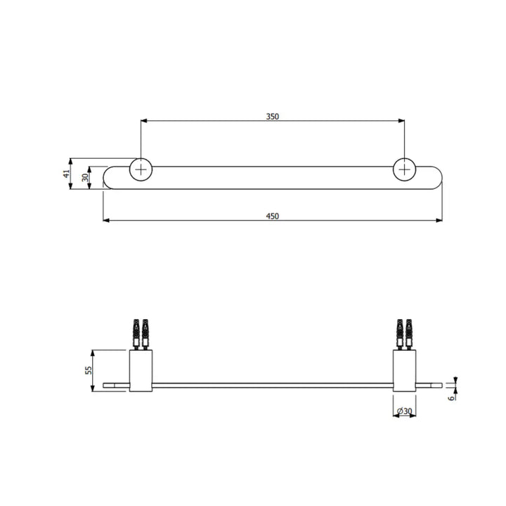 Piazza Towel Rail 45cm Abey