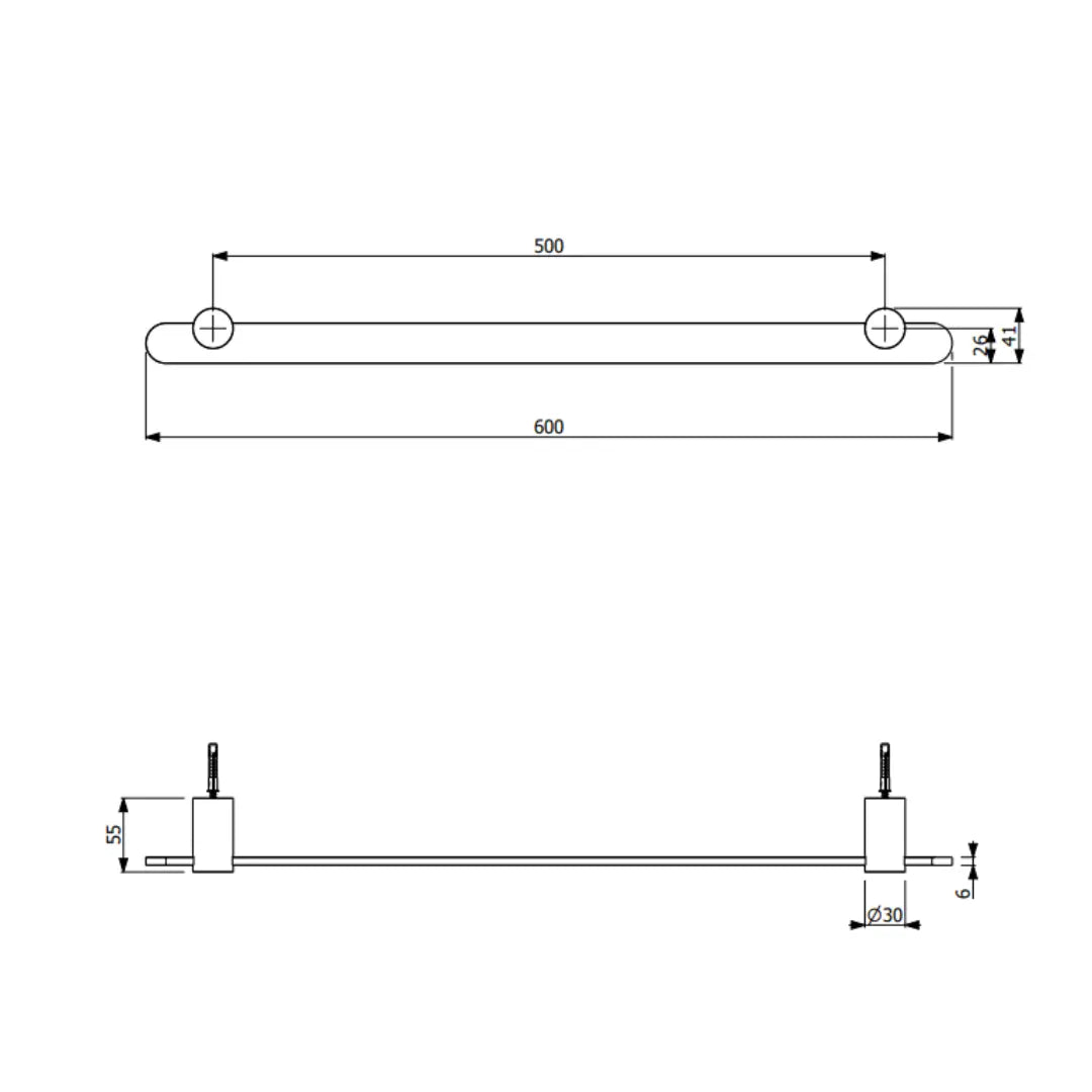 Piazza Towel Rail 60cm Abey