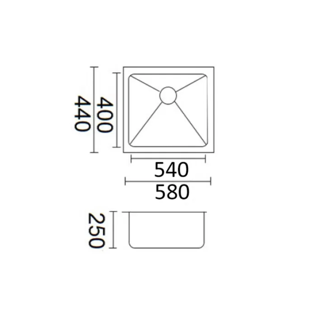 Luminare Sink 580 x 440mm - Dusk Bronze
