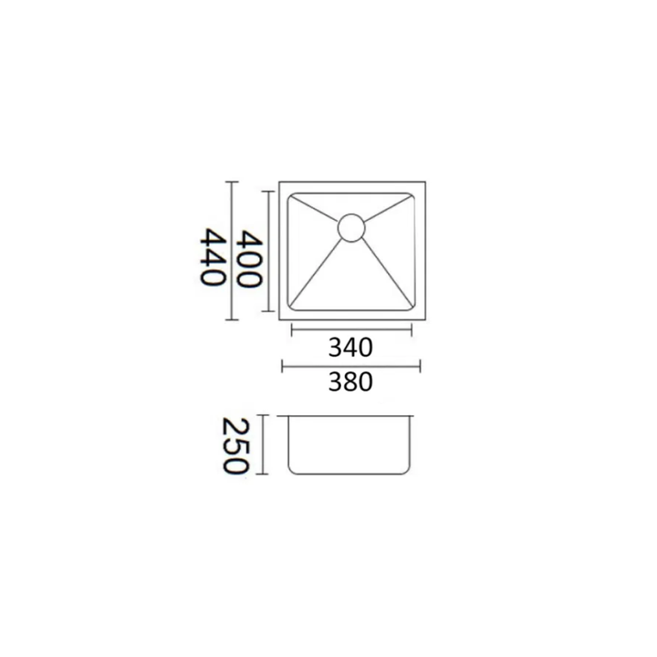 Luminare Sink 380 x 440mm - Dusk Bronze