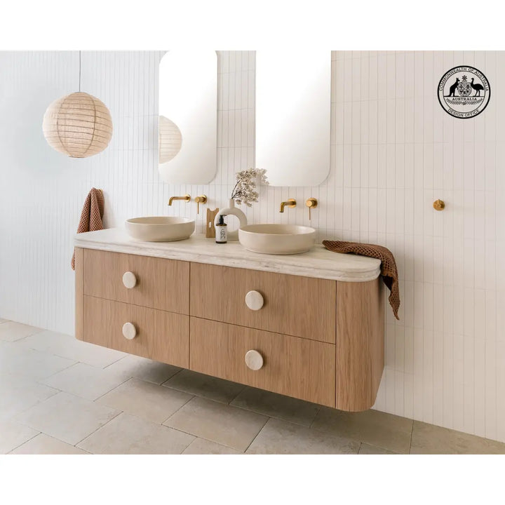 Thea Curved Vanity with 60mm Durasein Royale Benchtop ADP