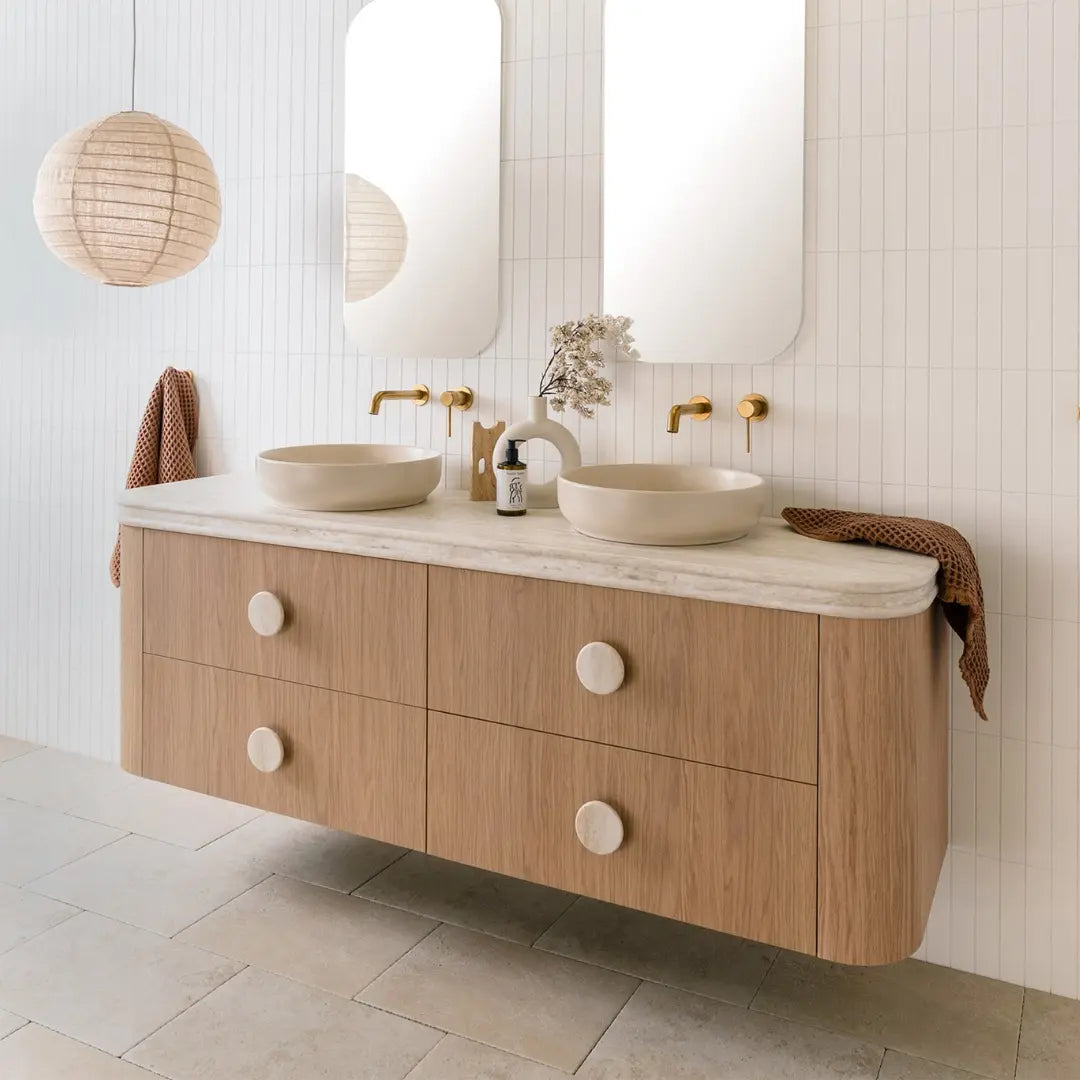 Thea Curved Vanity with 60mm Durasein Royale Benchtop ADP