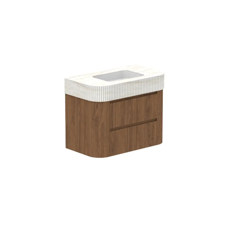 Thea Curved Vanity with fluted Imperial moulded top ADP