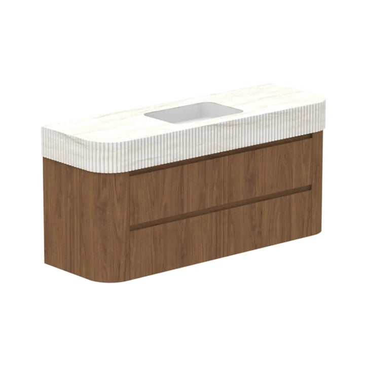 Thea Curved Vanity with fluted Imperial moulded top ADP