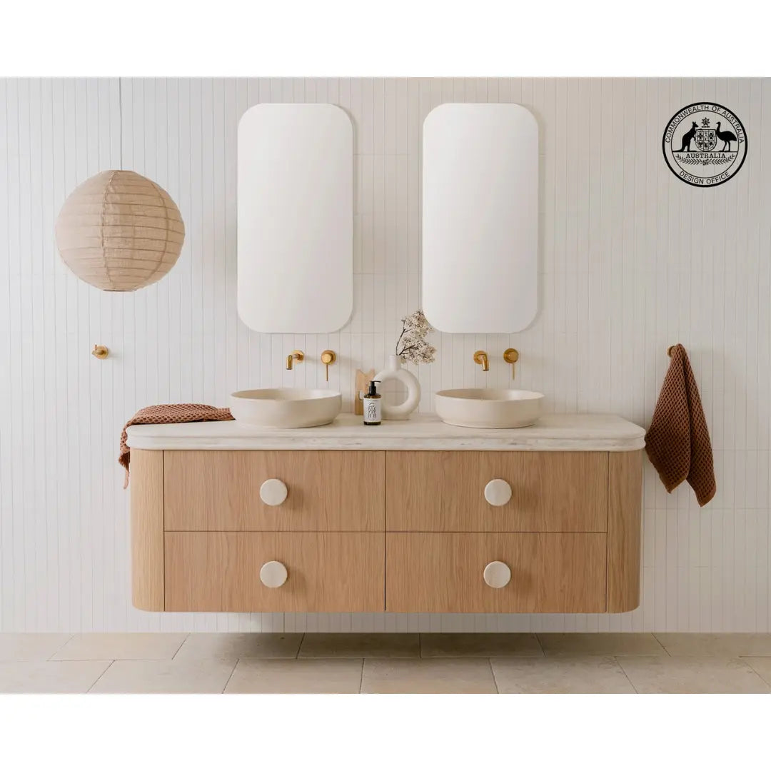 Thea Curved Vanity with 60mm Durasein Royale Benchtop ADP