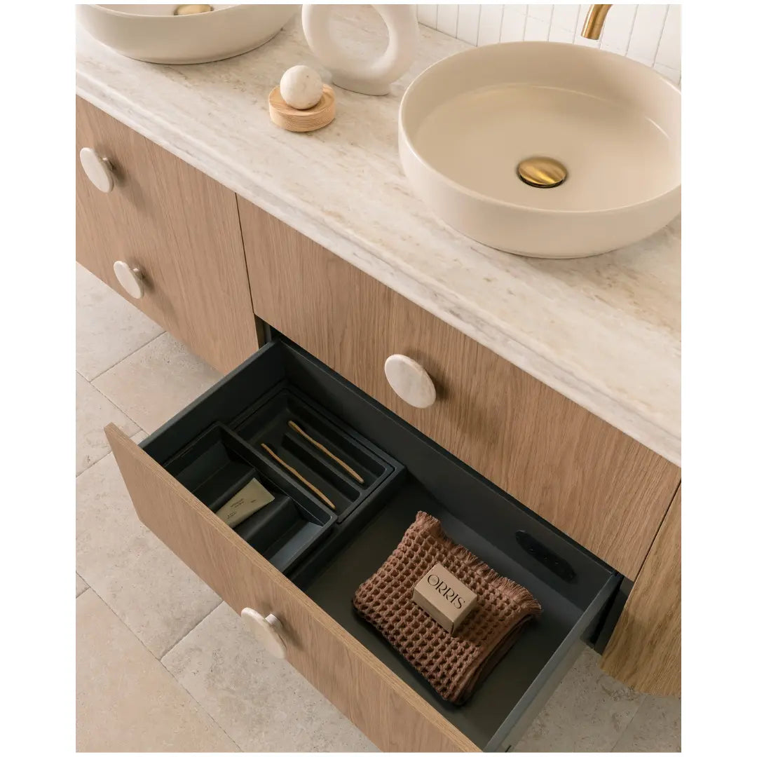 Thea Curved Vanity with 60mm Durasein Royale Benchtop ADP