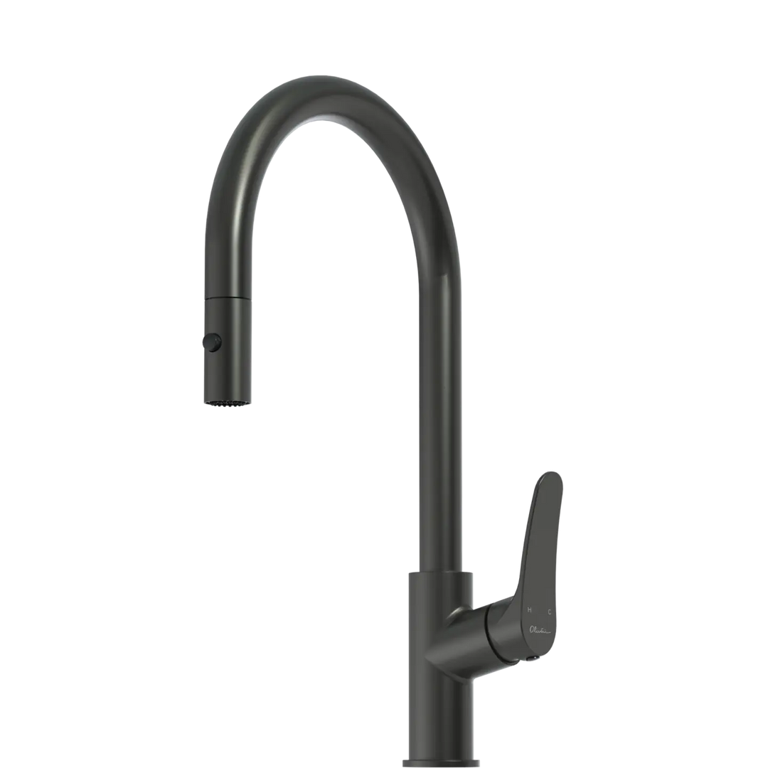 Verona Pull Out Goose Neck Spray Sink Mixer Oliveri