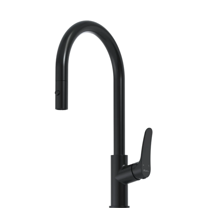 Verona Pull Out Goose Neck Spray Sink Mixer Oliveri