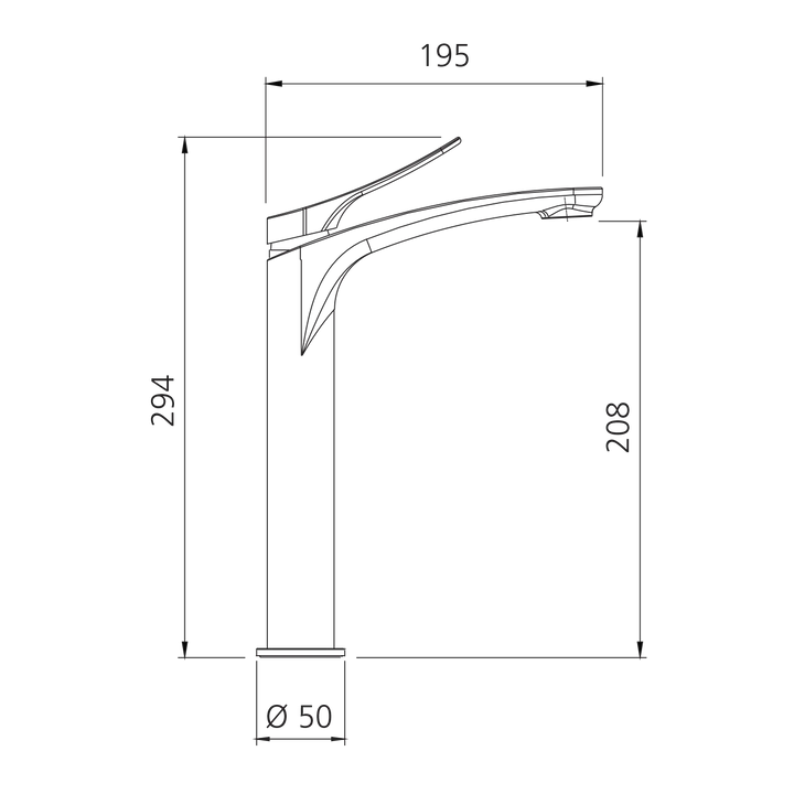 Verona Tower Basin Mixer Oliveri