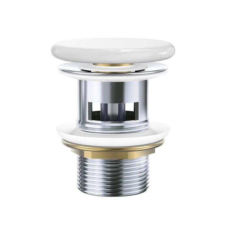 Pop-Up 32mm Overflow Basin Waste Flat Ceramic Cap, Various Finishes Fienza