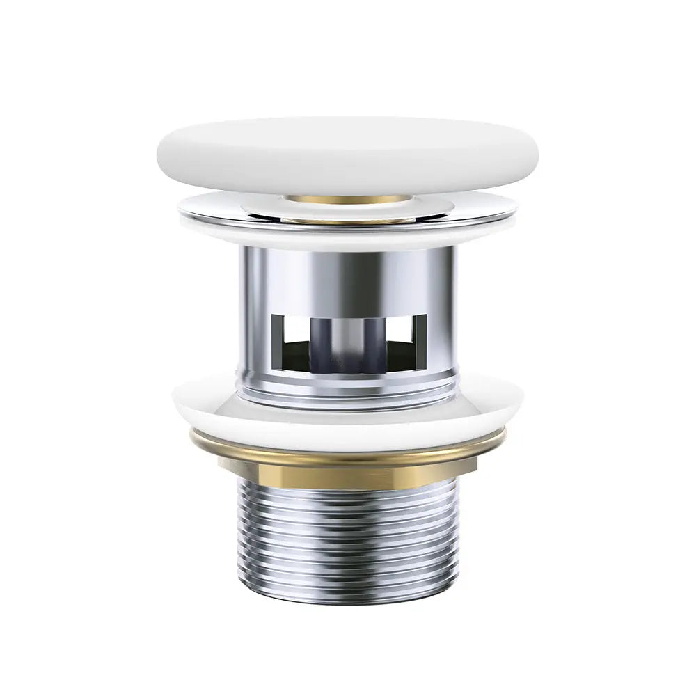 Pop-Up 32mm Overflow Basin Waste Flat Ceramic Cap, Various Finishes Fienza