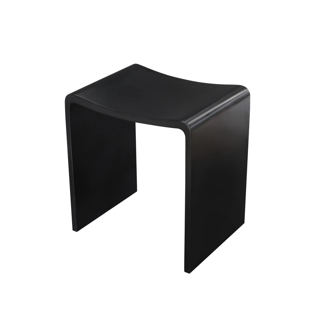 Willow Shower Stool Solid Surface White or Black Thermogroup